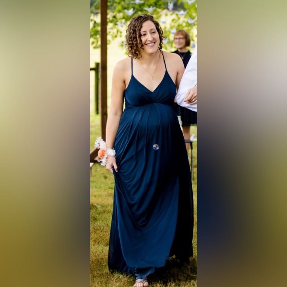 Azazie Annabelle Maternity Bridesmaid Dress - Size A6 - Dark Navy
